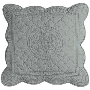 Blancheporte Housse coussin unie style boutis Cassandre - Blancheporte Gris Housse de coussin : 40x40cm