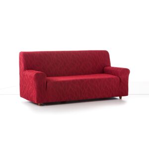 Housse extensible motif jacquard serpentins pour fauteuil et canape - Blancheporte Rouge Housse fauteuil