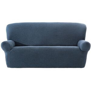 Housse texturee bi-extensible speciale canape fauteuil a accoudoirs - Blancheporte Bleu Housse fauteuil