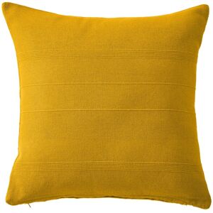 Blancheporte Housse coussin unie coton tissage artisanal - Blancheporte Jaune Lot de 2 housses de coussins : 40x40cm