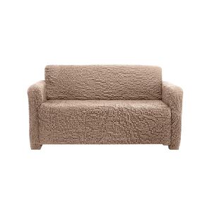 Blancheporte Housse gaufrée bi-extensible canapé fauteuil accoudoirs - Blancheporte Beige Housse canapé 2 places