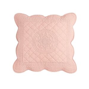 Blancheporte Housse coussin unie style boutis Cassandre - Blancheporte Rose Housse de coussin : 40x40cm
