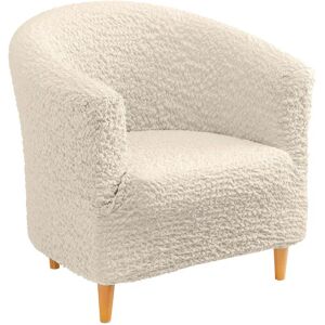 Housse gaufree bi-extensible speciale fauteuil cabriolet - Blancheporte Écru Housse fauteuil