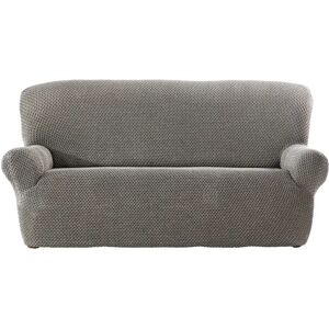 Housse texturee bi-extensible speciale canape fauteuil a accoudoirs - Blancheporte Gris Housse fauteuil