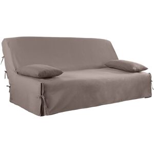 Blancheporte Housse clic-clac standard coton bachette uni - Colombine Taupe Housse clic clac non matelassée : 140x190cm