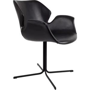 Zuiver 2 Fauteuils marron NIkki Noir