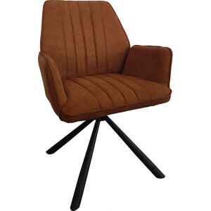 FAUTEUIL PIVOTANT AVEC ACCOUDOIRS EN TISSU WAYNE CAMEL