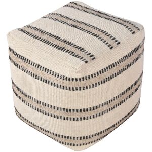 House Nordic Bally - Pouf carré en laine 40x40cm - Couleur - Beige