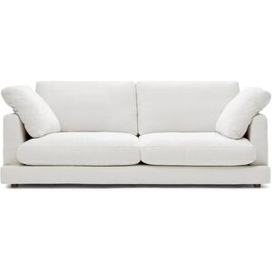 Kave Home Gala - Canapé 3 places en chenille L210cm - Couleur - Blanc