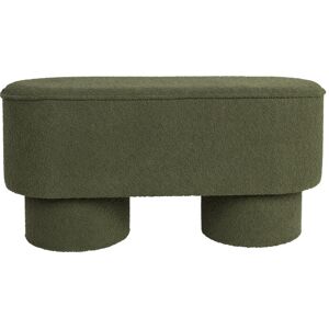 No name Marcos - Banc arrondie en tissu bouclette L93cm - Couleur - Vert kaki