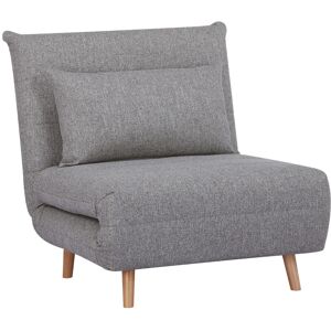 House Nordic Marlow - Fauteuil convertible en tissu et bois - Couleur - Gris