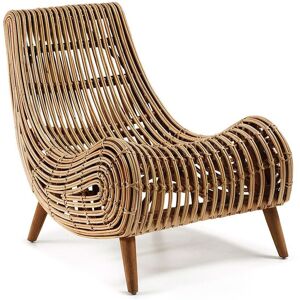 Kave Home Dan - Fauteuil design en bois - Couleur - Naturel