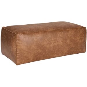 BePureHome Bronco - Pouf rectangulaire vintage - Couleur - Cognac