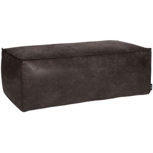 BePureHome Bronco - Pouf rectangulaire vintage - Couleur - Noir