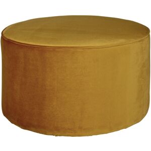 Woood Sara - Pouf rond velours S - Couleur - Ocre