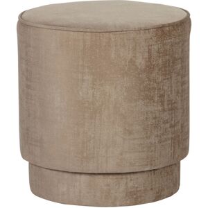 Vtwonen Pearl - Pouf en velours ø40cm - Couleur - Beige