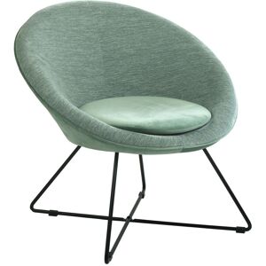 Pomax Garbo - Fauteuil en velours - Couleur - Turquoise