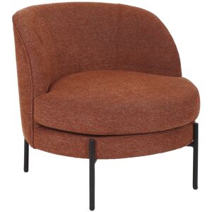 Pomax Miles - Fauteuil en tissu et métal - Couleur - Rouge brique