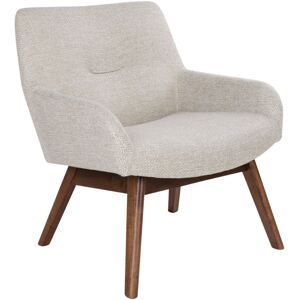 House Nordic London - Fauteuil en tissu et pieds en bois naturel - Couleur - Ecru