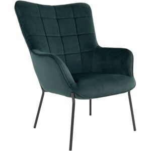 House Nordic Glasgow - Fauteuil en velours et métal - Couleur - Vert forêt