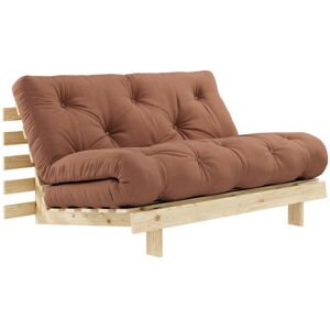 Karup Design Roots - Canapé convertible 140x200cm en bois naturel et tissu - Couleur - Marron argile