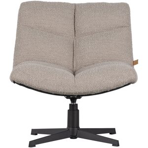 Woood Vinny - Fauteuil pivotant en tissu bouclette - Couleur - Sable