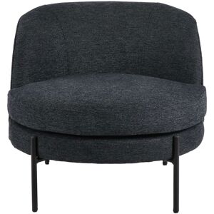 Pomax Miles - Fauteuil en tissu et métal - Couleur - Gris anthracite