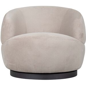 BePureHome Woolly - Fauteuil en velours côtelé - Couleur - Naturel