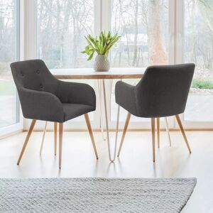 IDMarket Fauteuils scandinaves gris anthracite