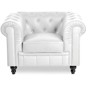 Fauteuil Chesterfield Regency Blanc