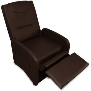 IntenseDeco Fauteuil relax pliable Bristol Marron