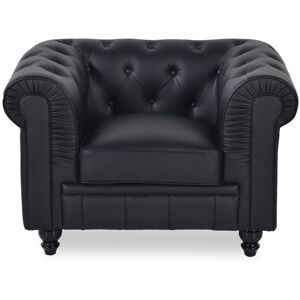 Fauteuil Chesterfield Regency Noir