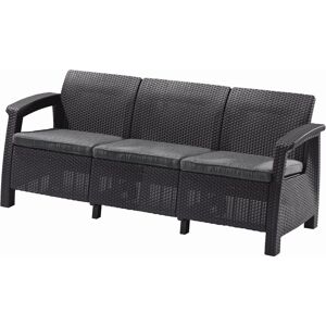 ALLIBERT CORFU LOVE SEAT MAX Canape de jardin, 182 x 70 x 79cm, graphite/gris 1719