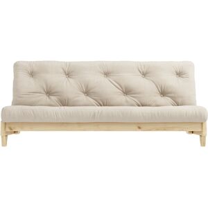 Karup Design Banquette ajustable FRESH en pin massif naturel avec matelas futon beige 140x200