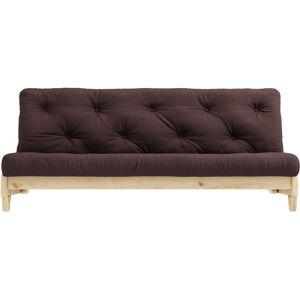 Karup Design Banquette ajustable FRESH en pin massif naturel avec matelas futon marron 140x200