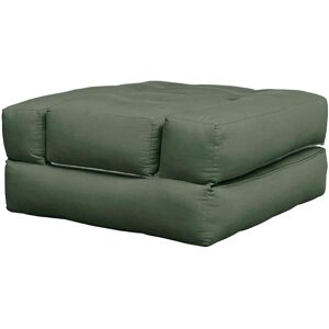 Karup Design Matelas futon et pouf 2 en 1 CUBE kaki 90x190