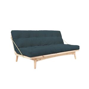 Karup Design Banquette ajustable FOLK en pin massif naturel avec matelas futon bleu marine 130x190 - Publicité