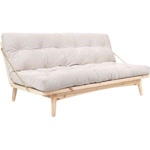 Karup Design Banquette ajustable FOLK en pin massif naturel avec matelas futon naturel 130x190