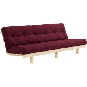 Karup Design Banquette ajustable LEAN en pin massif naturel avec matelas futon bordeaux 130x190 - Publicité