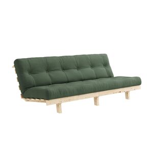 Karup Design Banquette ajustable LEAN en pin massif naturel avec matelas futon kaki 130x190 - Publicité