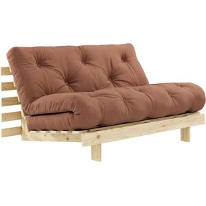 Karup Design Canape convertible ROOTS en pin massif naturel avec matelas futon noisette 140x200