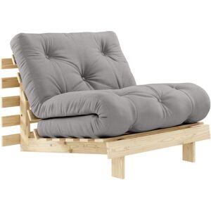 Karup Design Canapé convertible ROOTS en pin massif naturel avec matelas futon gris 90x200 - Publicité