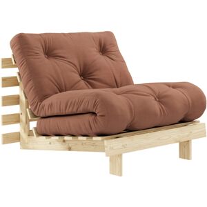 Karup Design Canape convertible ROOTS en pin massif naturel avec matelas futon noisette 90x200