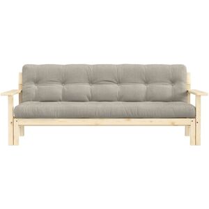 Karup Design Banquette UNWIND en pin massif naturel avec matelas futon lin 130x190