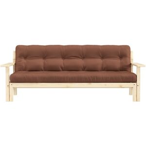 Karup Design Banquette UNWIND en pin massif naturel avec matelas futon marron noisette 130x190 - Publicité