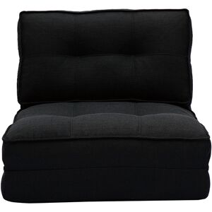 Miliboo Chauffeuse 1 place convertible en tissu noir SALLY