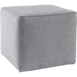 Miliboo Pouf design carre en tissu gris PAVE