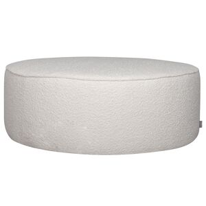 Miliboo Pouf rond en tissu effet laine bouclée blanc D100 cm SIMON - Publicité