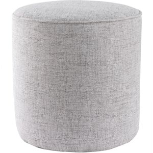 Miliboo Pouf rond en tissu gris clair D40 cm COQ