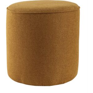 Miliboo Pouf rond en tissu jaune cumin D40 cm COQ